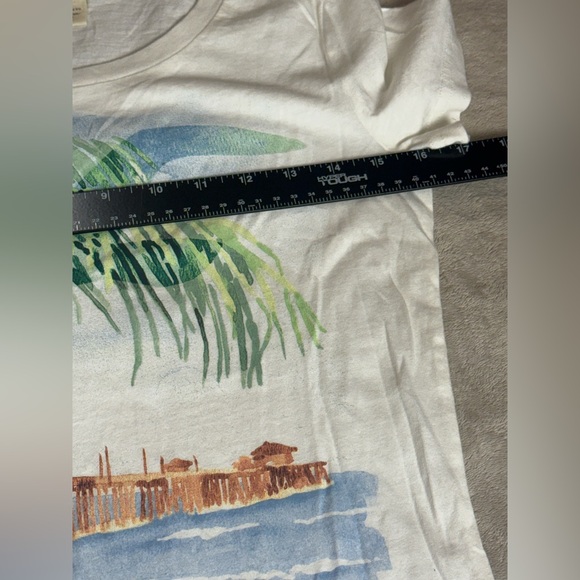 Lot of 2 Cream Summer Lightweight T-shirts Hollister American Eagle Size M/L - Picture 9 of 15